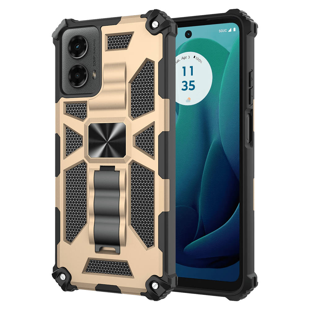 AMPD Dual Layer Kickstand Spiderweb Case for Motorola Moto G 5G (2024)