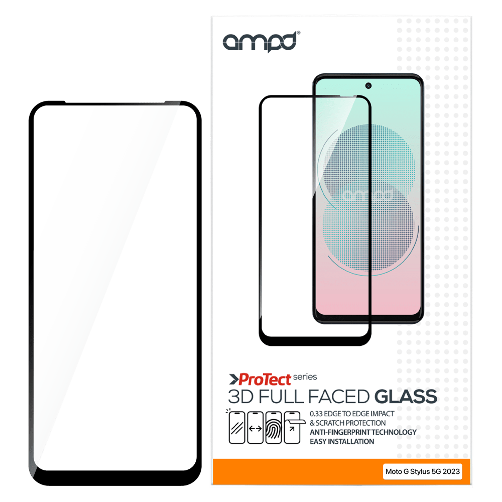 AMPD 3D Full Faced Tempered Glass for Motororla Moto G Stylus 5G (2024)