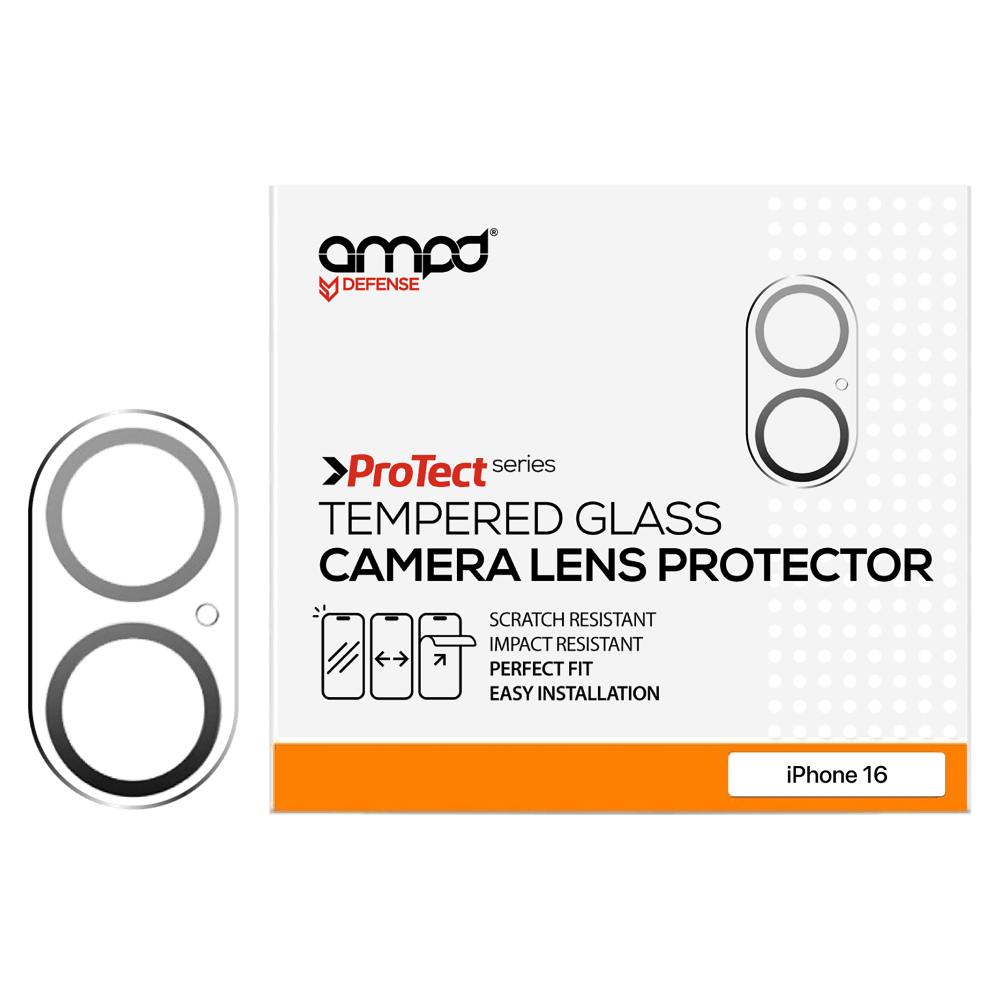 AMPD Laser Cut Rear Camera Tempered Glass Protector for Apple iPhone 16