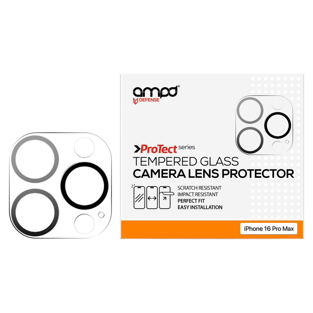 AMPD Laser Cut Rear Camera Tempered Glass Protector for Apple iPhone 16 Pro Max