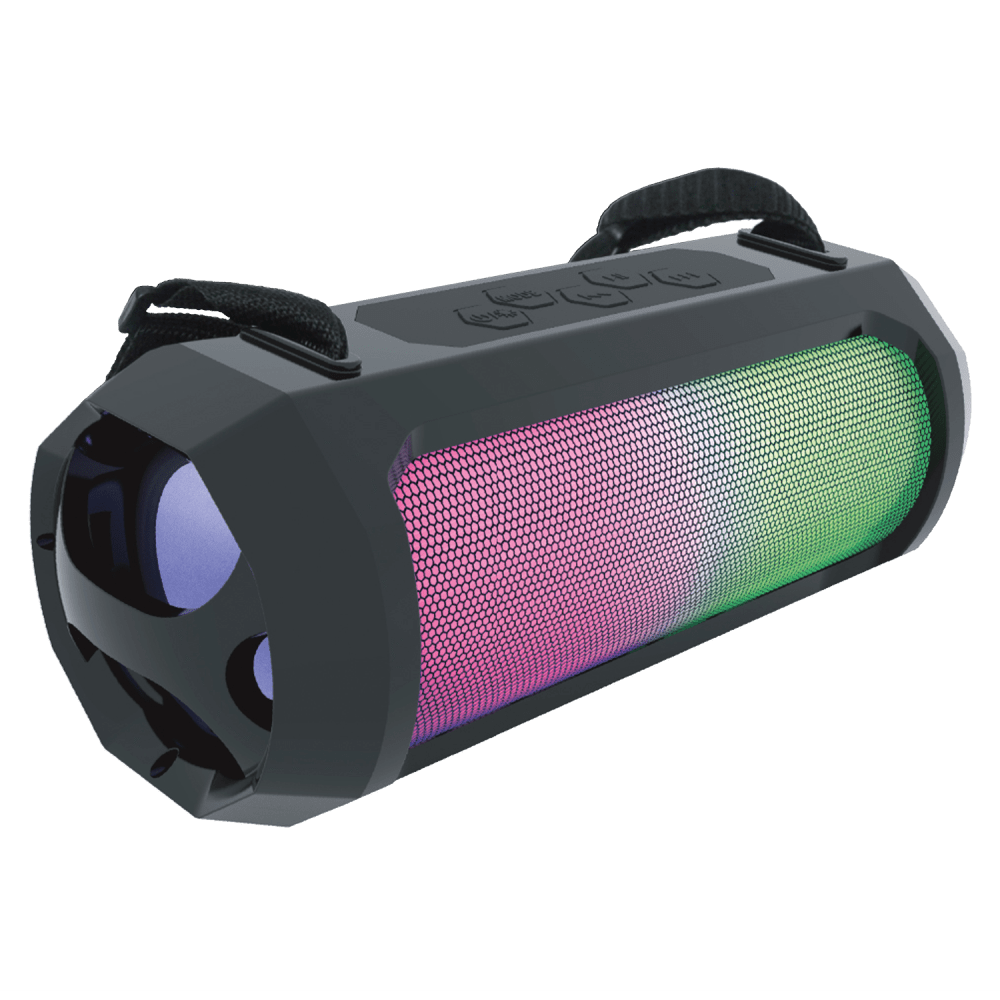AMPD IPX Thunder Bluetooth LED Speaker Black and LED Face