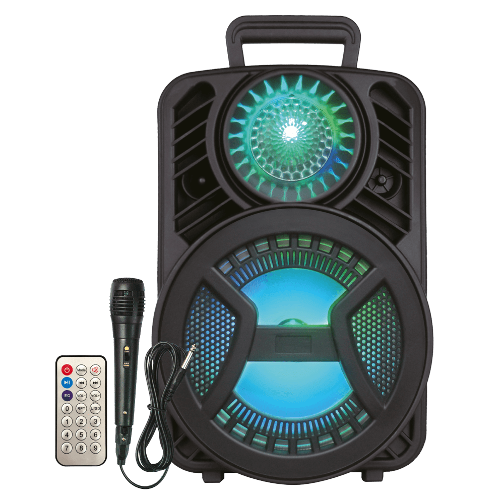 AMPD Laser LED Trolley Party Bluetooth Speaker with Mic