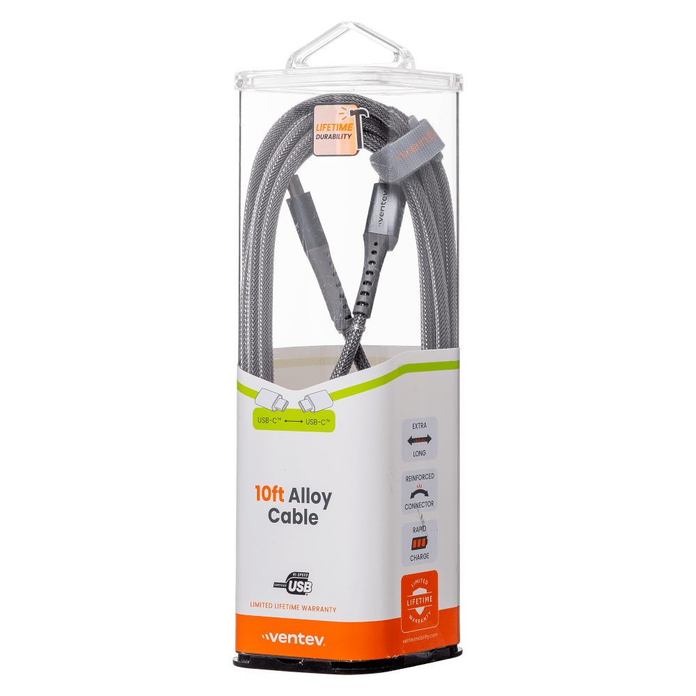 Ventev ChargeSync Alloy USB C to USB C Cable 10ft