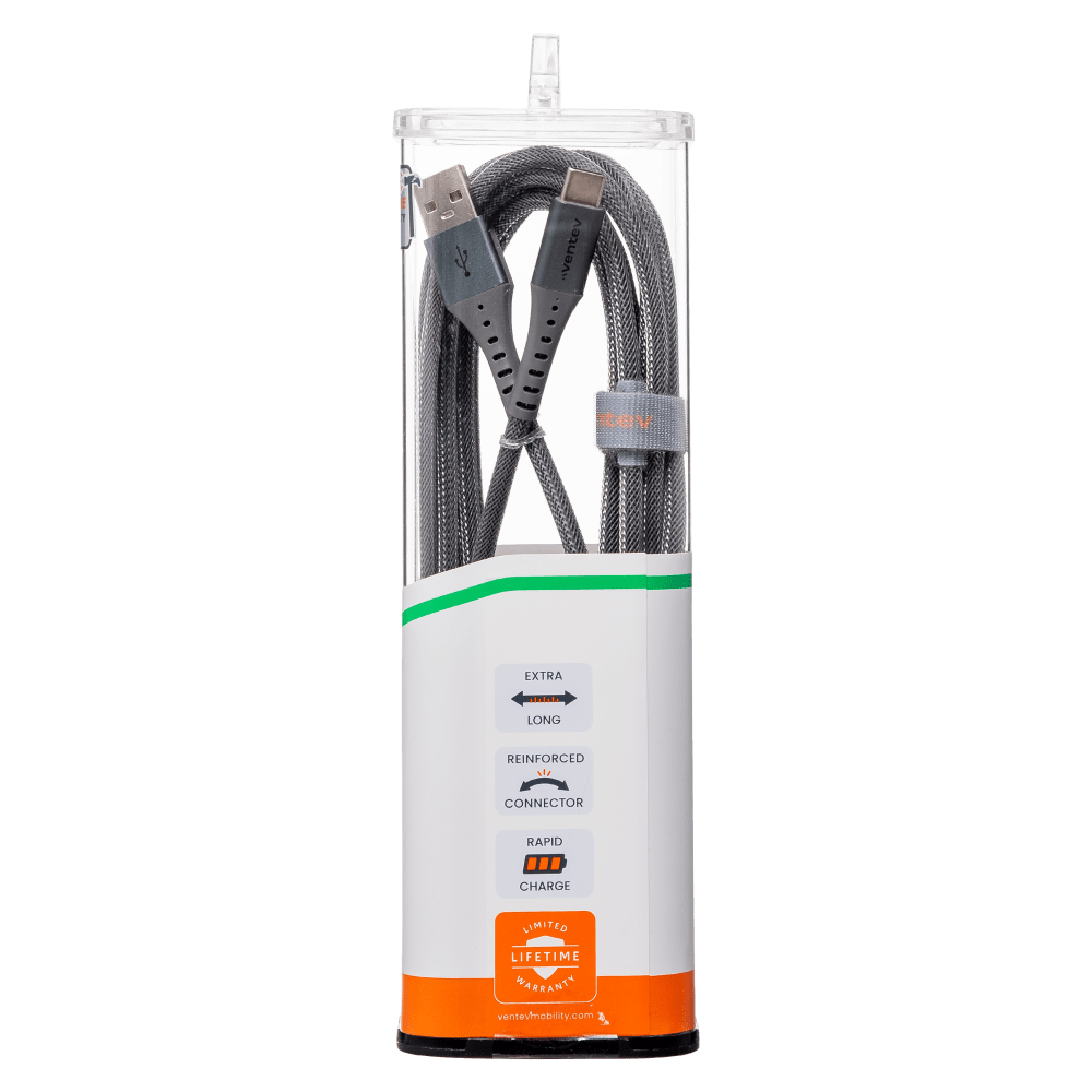 Ventev Chargesync Alloy USB A to USB C Cable 10ft
