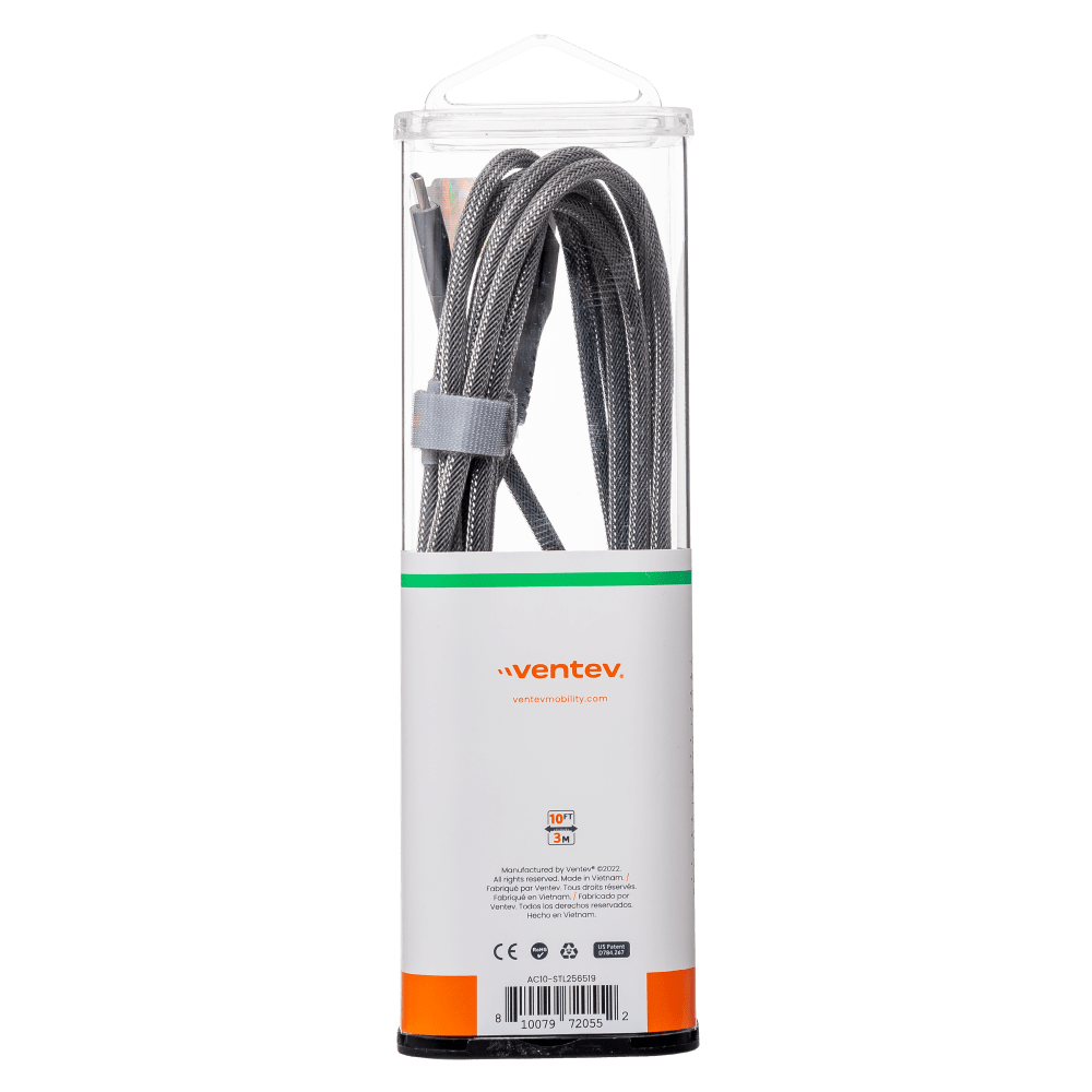 Ventev Chargesync Alloy USB A to USB C Cable 10ft