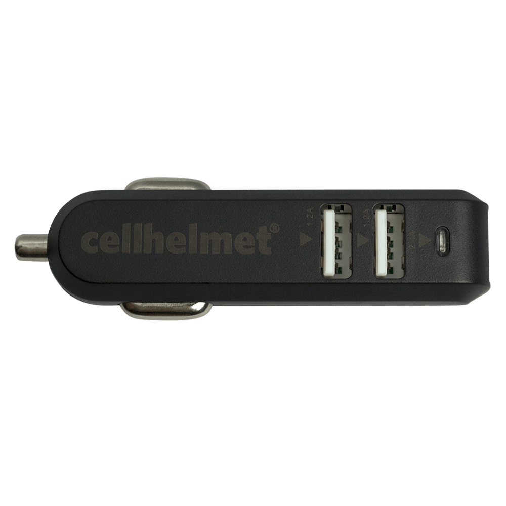cellhelmet Three Port Car Charger 4.8A Black