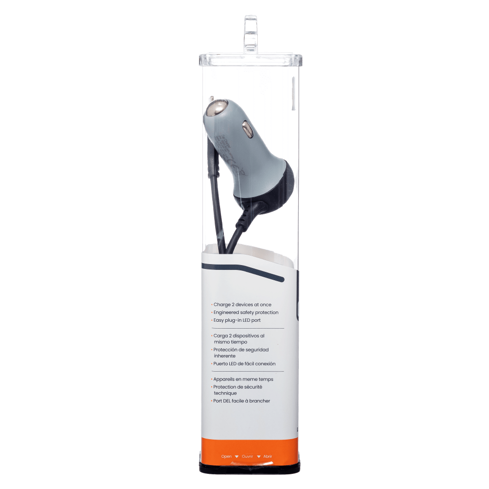 Ventev 12W USB A Car Charger w/ attached 15W LTG Cord