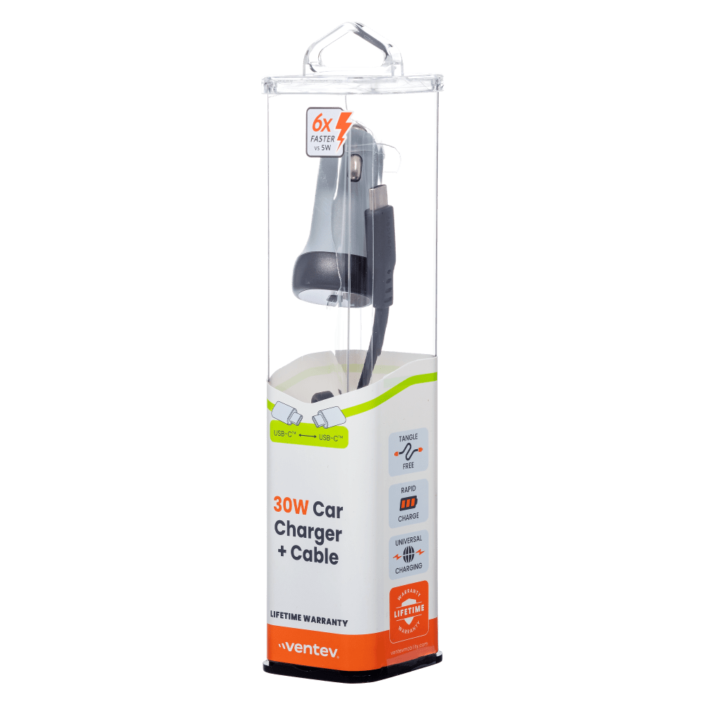Ventev 30W USB C PPS Car Charger and USB C to USB C Cable