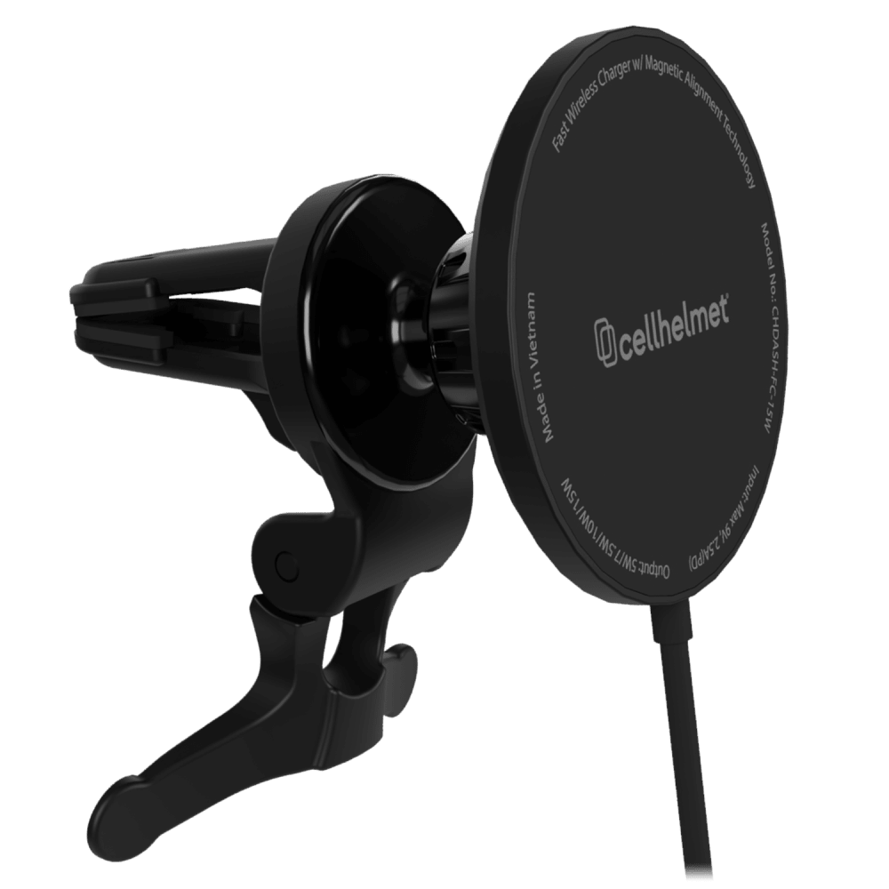 Cellhelmet Car Vent Mount with Fast Wireless Charging Pad 15W