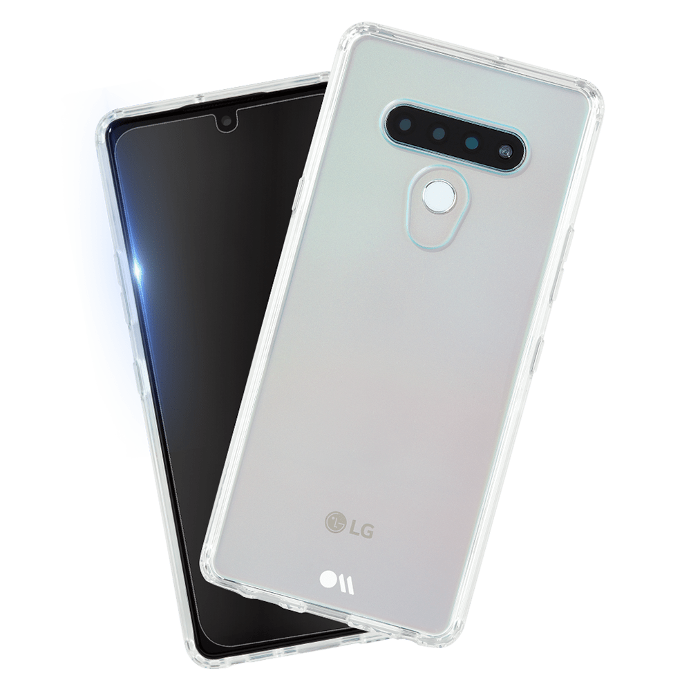 Case-Mate Protection Pack Tough Case and Glass Screen Protector for LG Stylo 6 Clear