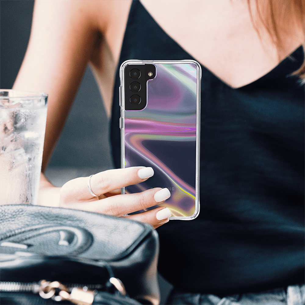 Case-Mate Soap Bubble Case with MicroPel for Samsung Galaxy S21 Plus 5G Iridescent