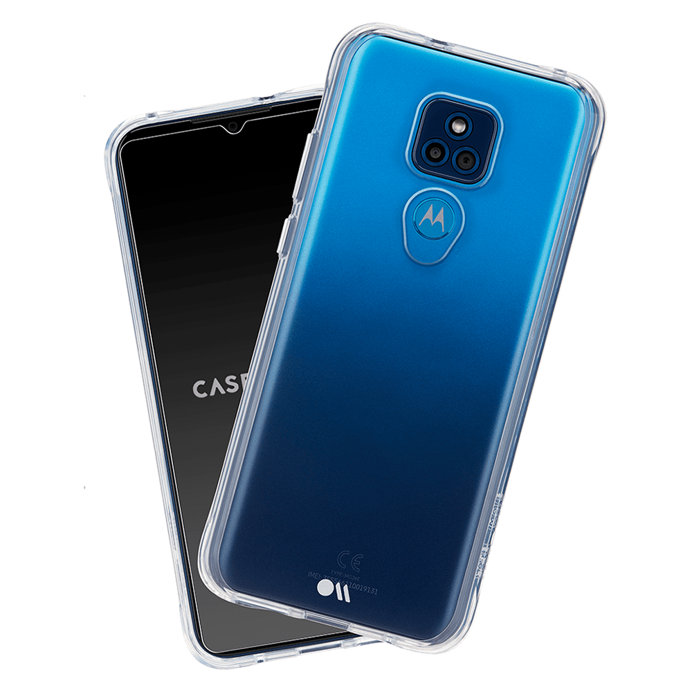 Case-Mate Protection Pack Tough Case and Glass Screen Protector for Motorola Moto G Play Clear