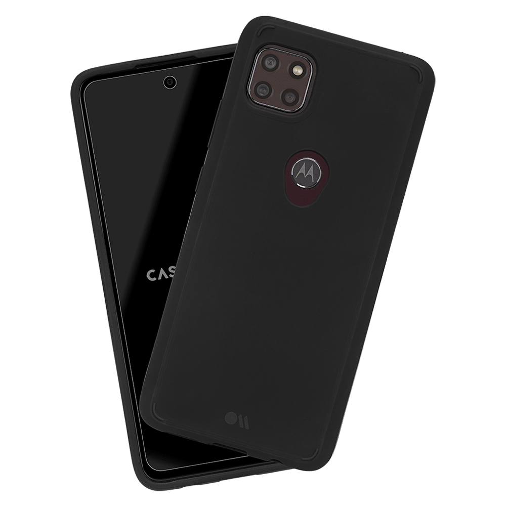 Case-Mate Protection Pack Tough Case and Glass Screen Protector for Motorola One 5G Ace Black