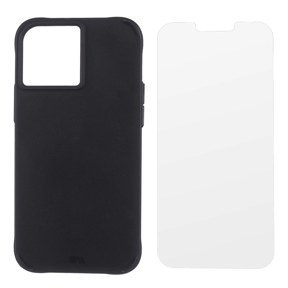 Case-Mate Protection Pack Tough Case and Glass Screen Protector for Apple iPhone 13 Pro Max / 12 Pro Max Black