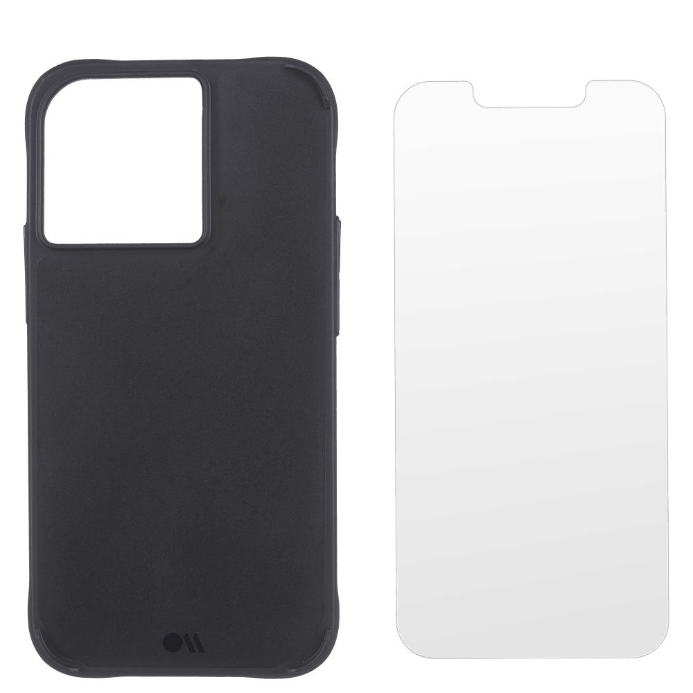 Case-Mate Protection Pack Tough Case and Glass Screen Protector for Apple iPhone 13 Pro Black
