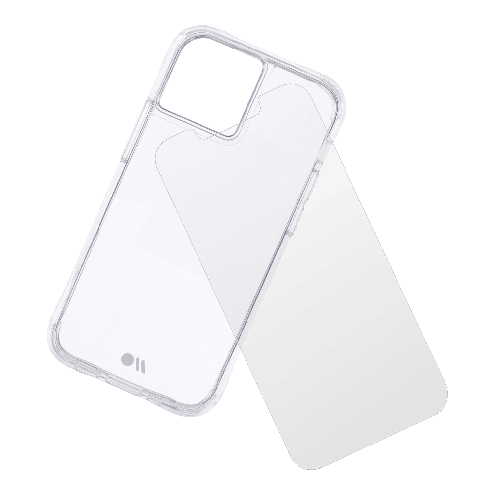 Case-Mate Protection Pack Tough Case and Glass Screen Protector for Apple iPhone 13 mini / 12 mini Clear