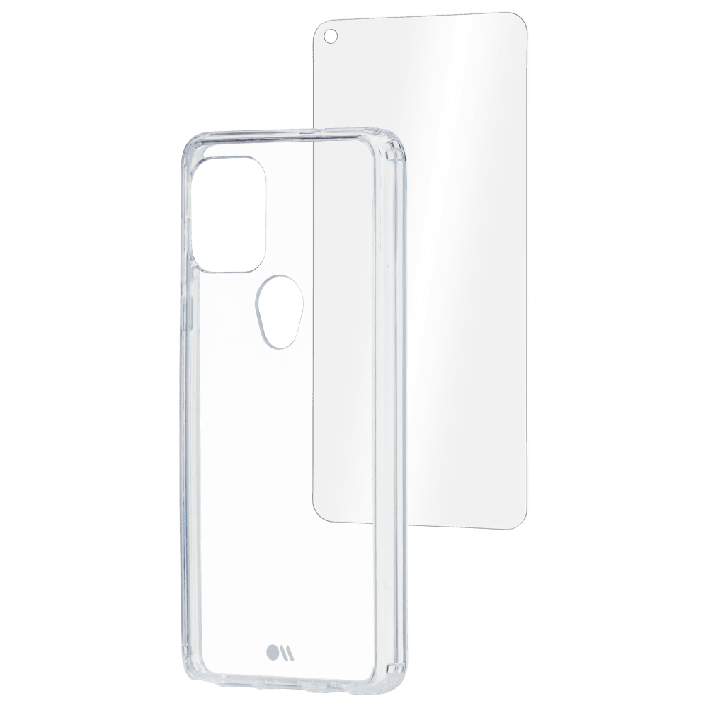 Case-Mate Protection Pack Tough Case and Glass Screen Protector for Motorola Moto G Stylus 5G (2021) Clear