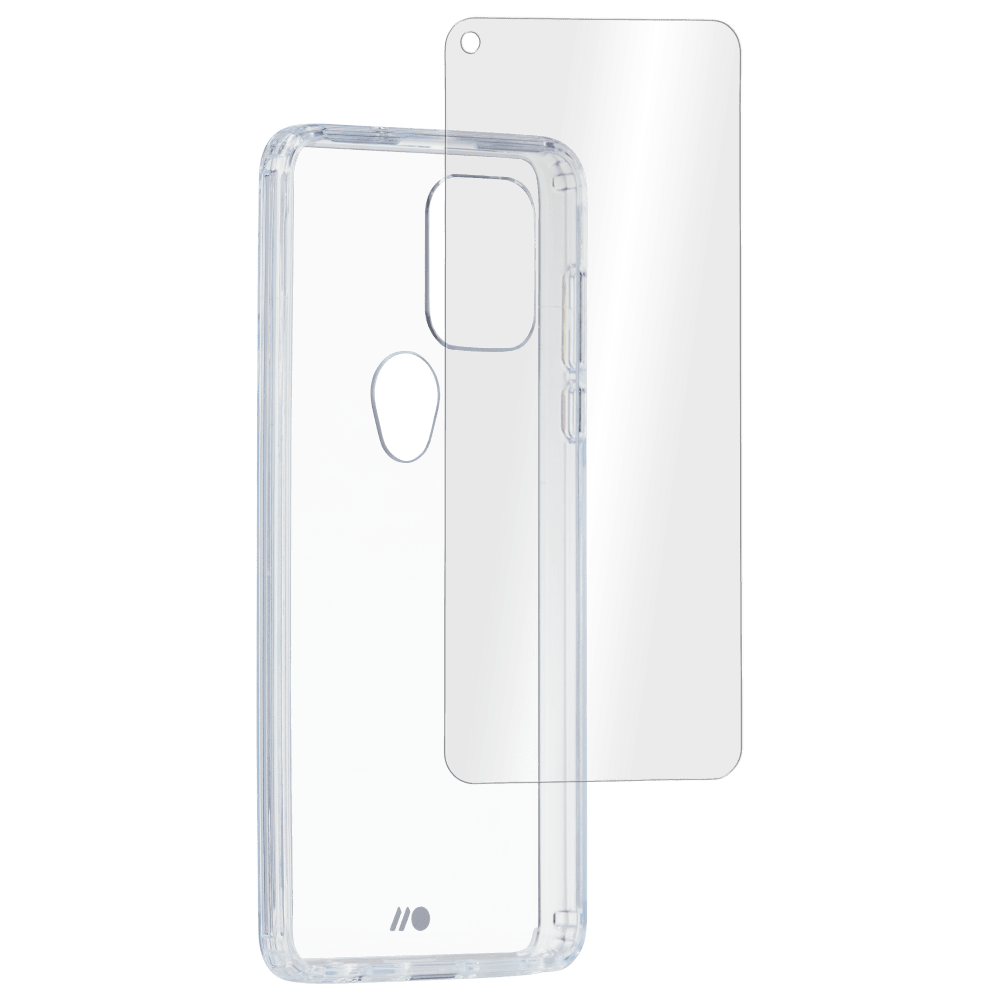 Case-Mate Protection Pack Tough Case and Glass Screen Protector for Motorola Moto G Stylus 5G (2021) Clear