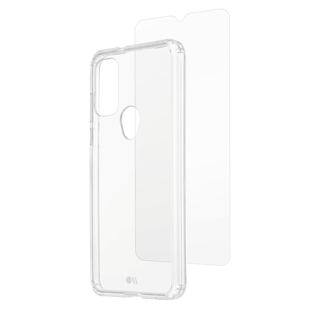 Case-Mate Protection Pack Tough Case and Glass Screen Protector for Motorola Moto G Pure