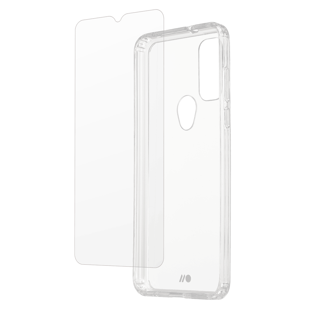 Case-Mate Protection Pack Tough Case and Glass Screen Protector for Motorola Moto G Pure