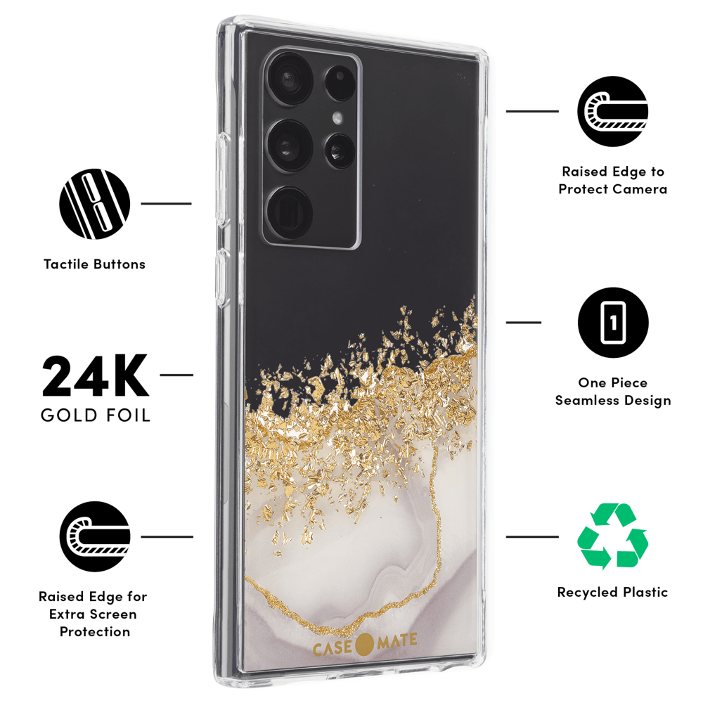 Case-Mate Karat Case for Samsung Galaxy S22 Ultra Karat Marble