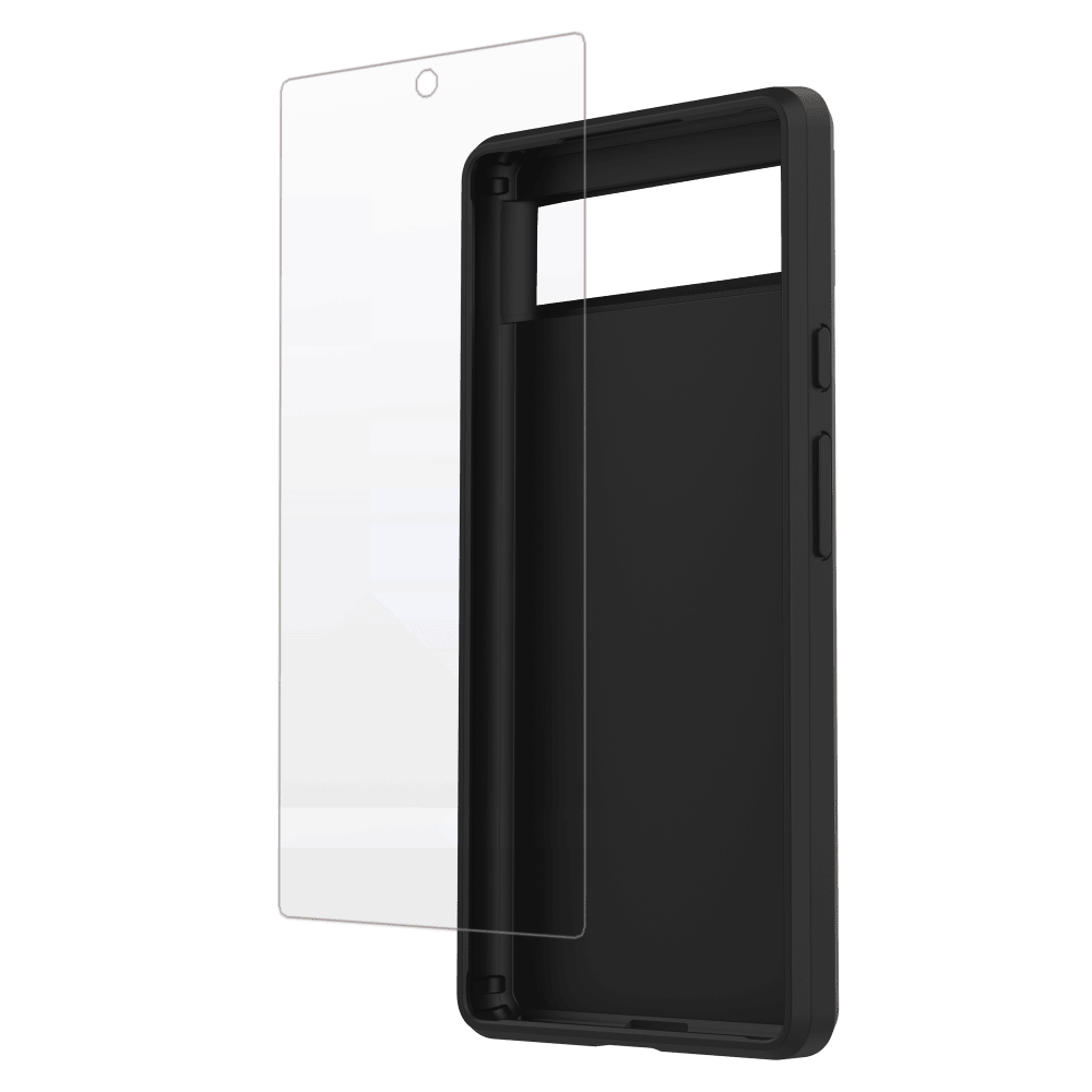 Case-Mate Protection Pack Tough Case and Glass Screen Protector for Google Pixel 6a Black