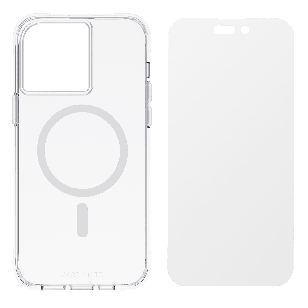 Case-Mate Protection Pack MagSafe Case and Glass Screen Protector for Apple iPhone 14 Pro