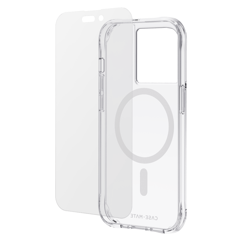 Case-Mate Protection Pack MagSafe Case and Glass Screen Protector for Apple iPhone 14 Pro