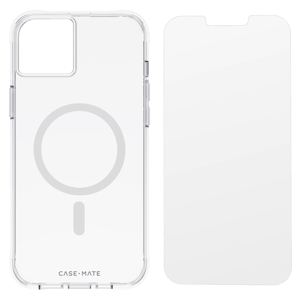 Case-Mate Protection Pack MagSafe Case and Glass Screen Protector for Apple iPhone 14 Plus