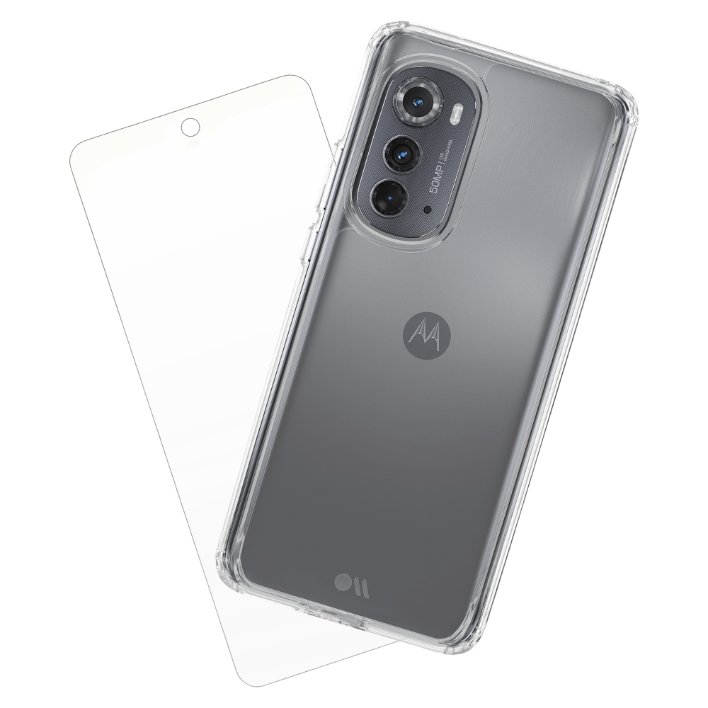 Protection Pack Tough Case and Glass Screen Protector for Motorola Moto Edge (2022)