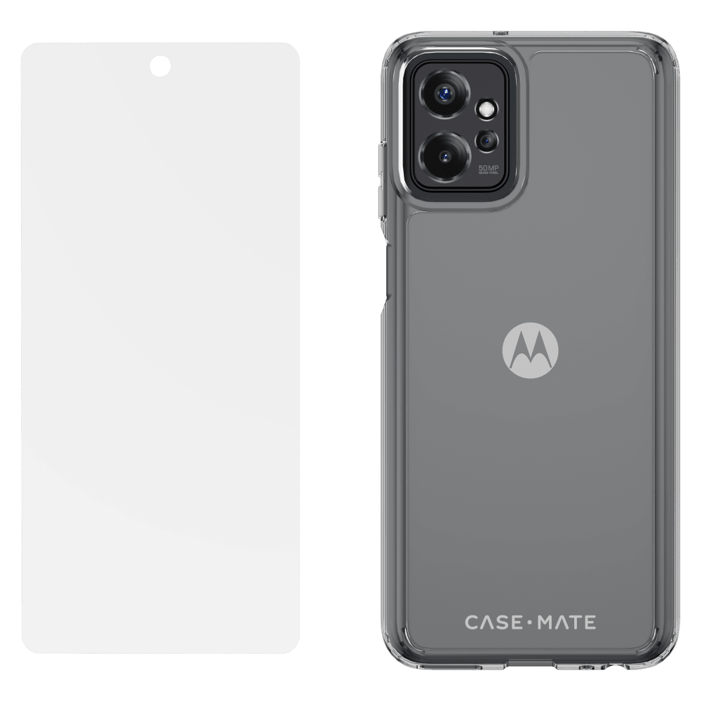 Case-Mate Protection Pack Tough Case and Glass Screen Protector for Motorola Moto G Power 5G (2023)