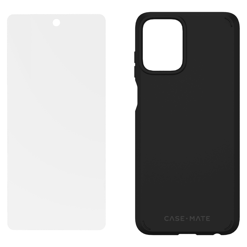 Case-Mate Protection Pack Tough Case and Glass Screen Protector for Motorola Moto G Power 5G (2023)
