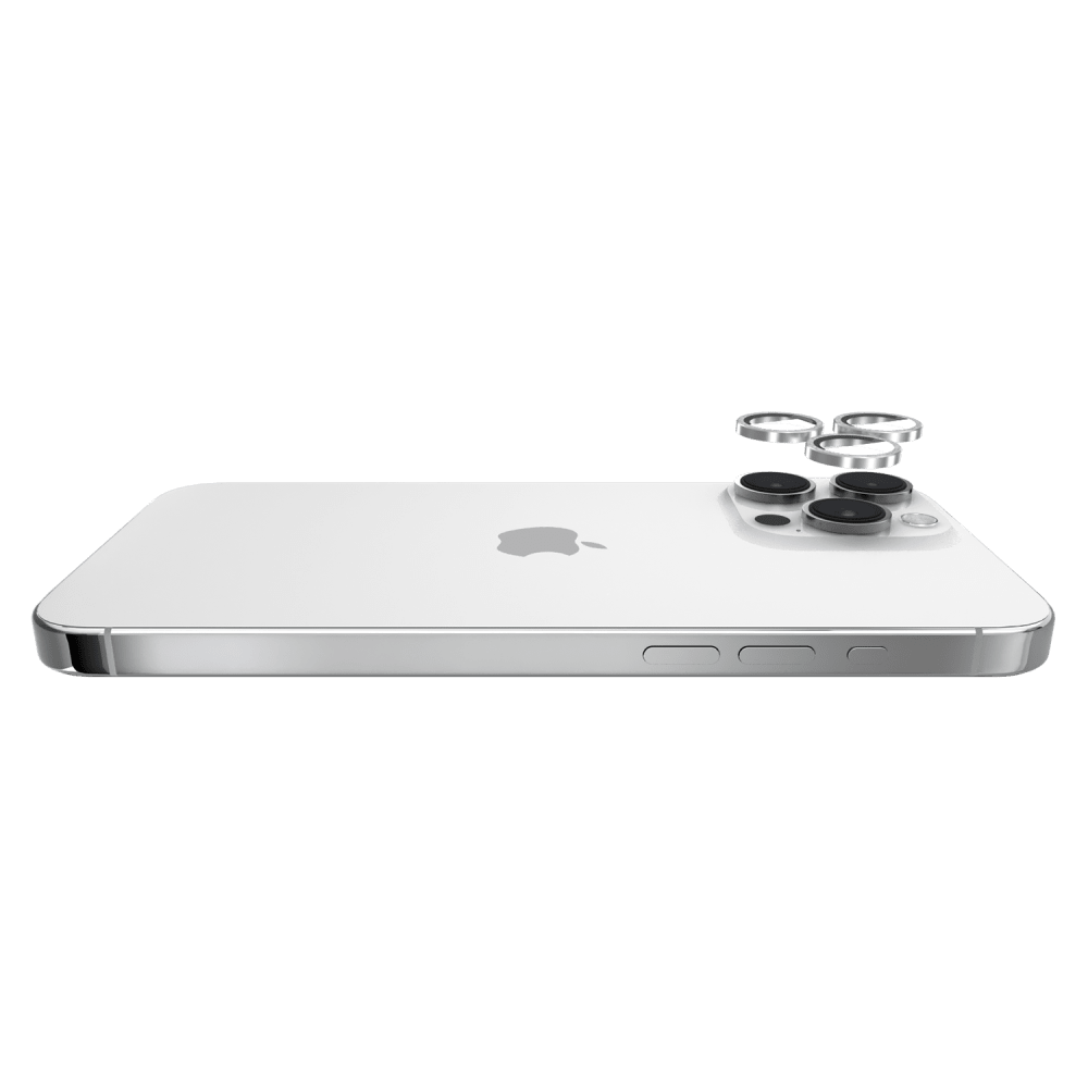 Case-Mate Aluminum Ring Camera Lens Glass Protector for Apple iPhone 14 Pro Max / 14 Pro Silver Sparkle Twinkle