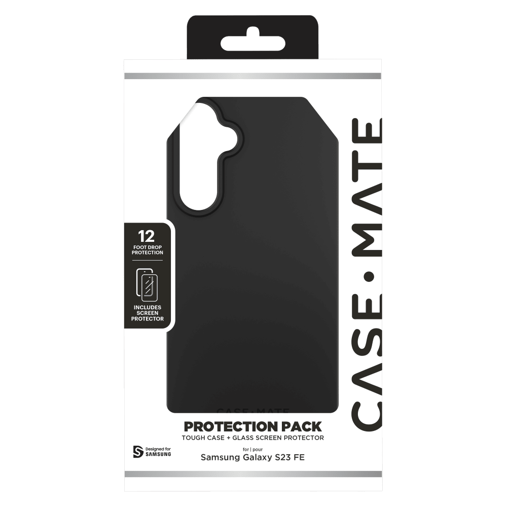 Case-Mate Protection Pack Tough Case and Glass Screen Protector for Samsung Galaxy S23 FE