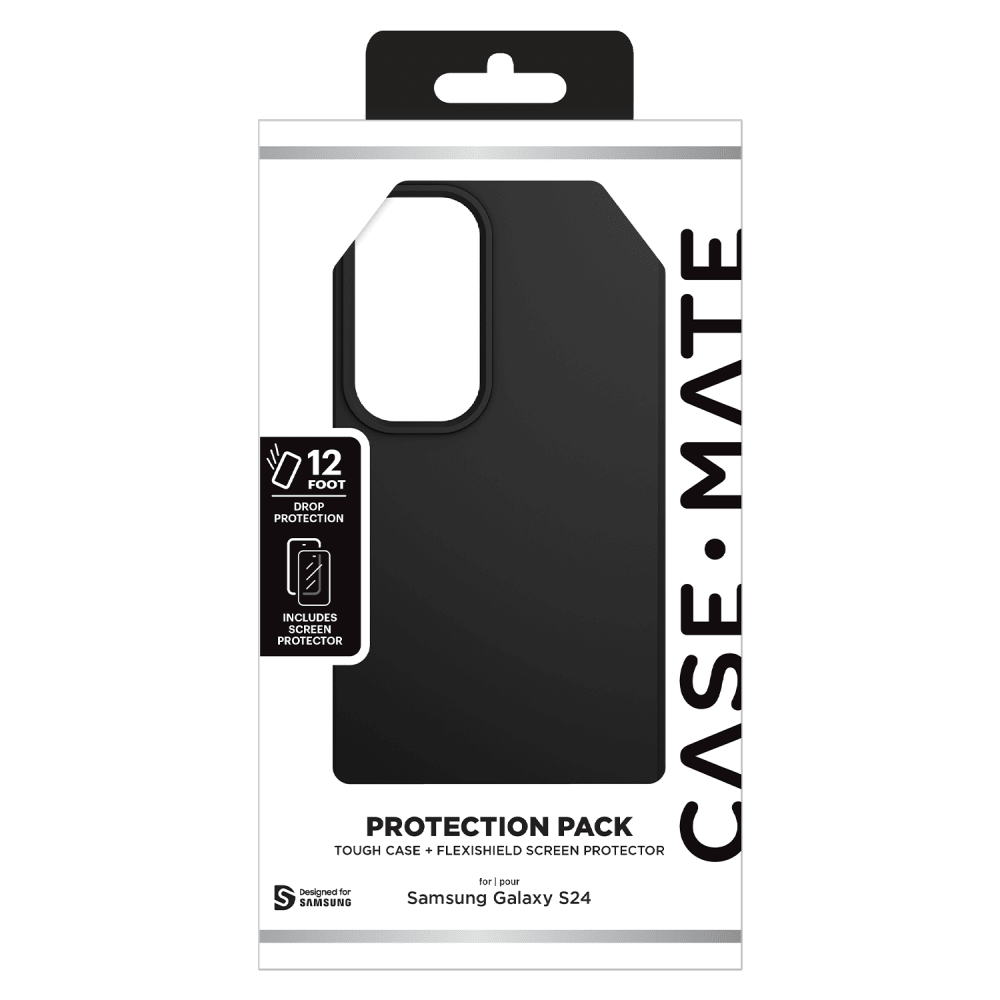 Case-Mate Protection Pack Tough Case and Glass Screen Protector for Samsung Galaxy S24