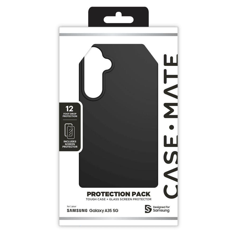Case-Mate Protection Pack Tough Case and Glass Screen Protector for Samsung Galaxy A35 5