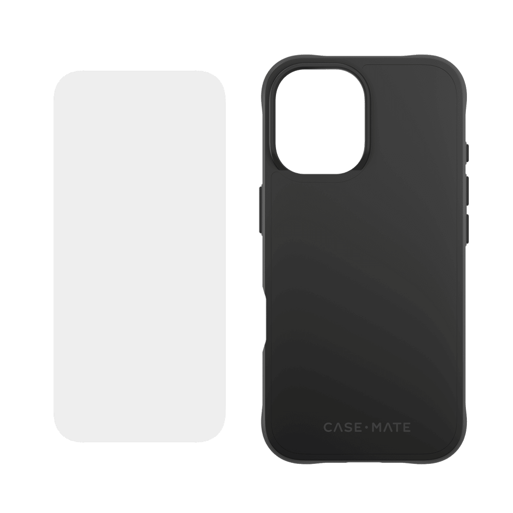 Case-Mate Protection Pack Tough Case and Glass Screen Protector for Apple iPhone 16