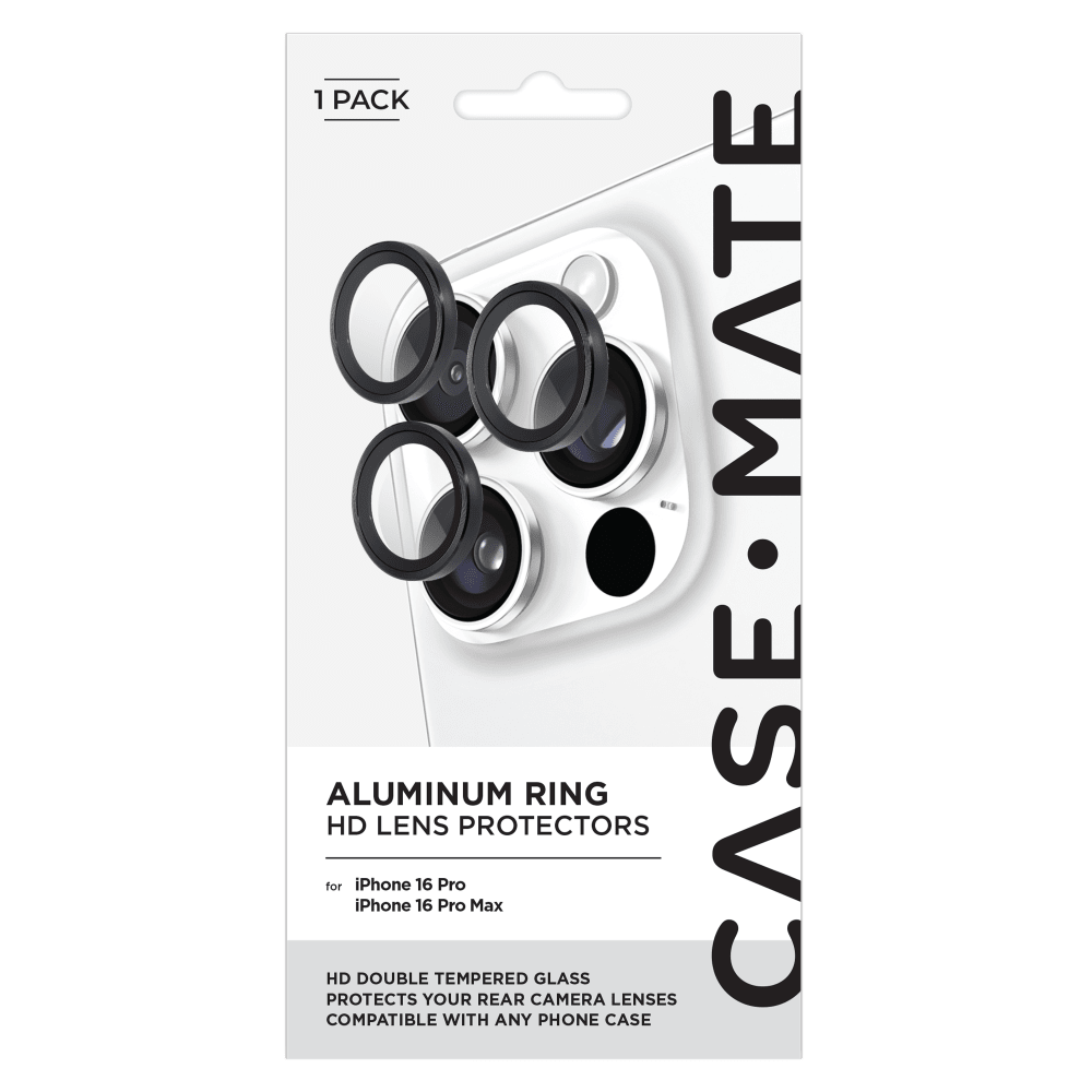 Case-Mate Aluminum Ring Camera Lens Glass Protector for Apple iPhone 16 Pro / iPhone 16 Pro Max