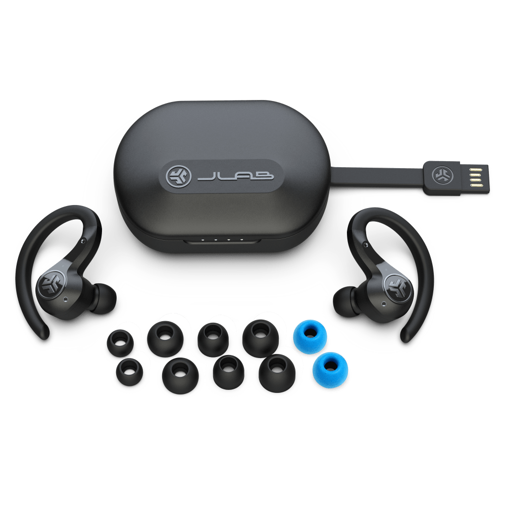 JLab Epic Air ANC Sport True Wireless In Ear Earbuds Black