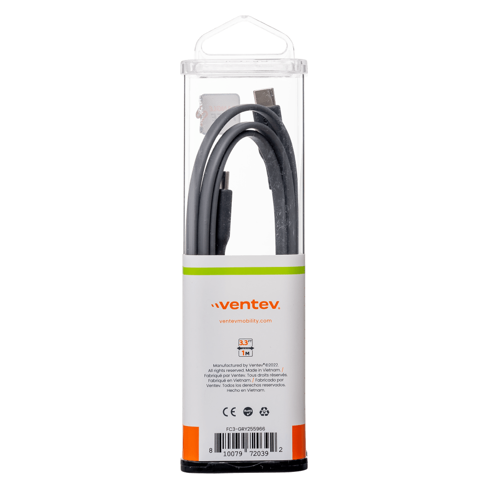 Ventev Chargesync Flat USB C to USB C Cable 3.3ft