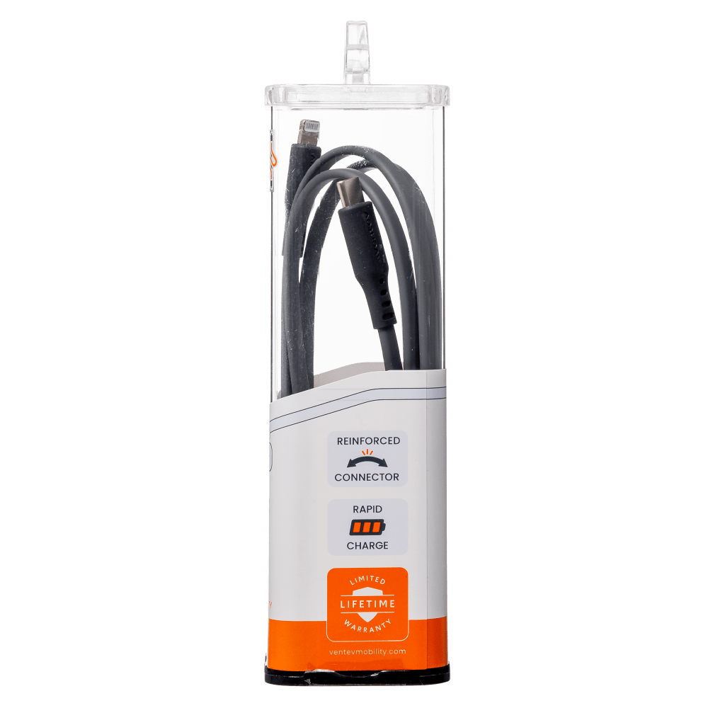 Ventev ChargeSync Flat USB C to Apple Lightning Cable 3ft