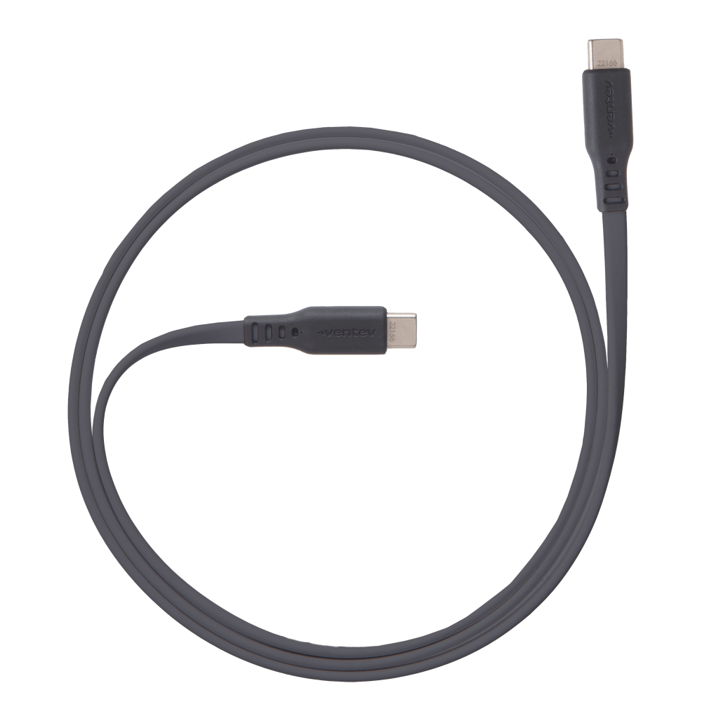 Ventev Flat USB C to USB C High Speed Tangle-Free Cable 3.3ft