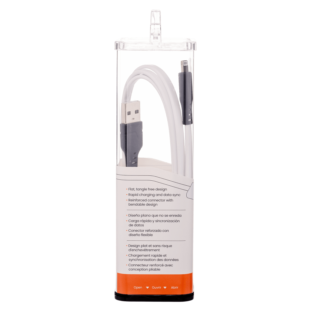 Ventev Chargesync Flat USB A to Apple Lightning Cable 3ft