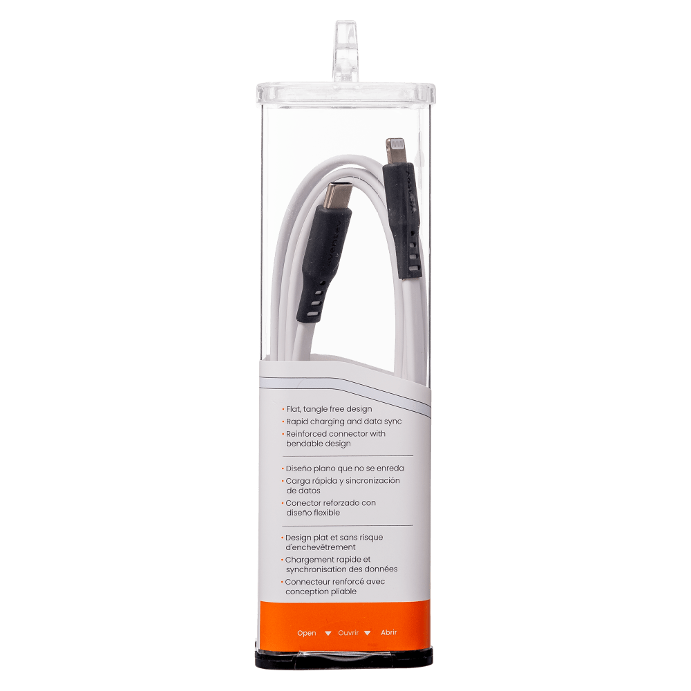 Ventev ChargeSync Flat USB C to Apple Lightning Cable 3ft