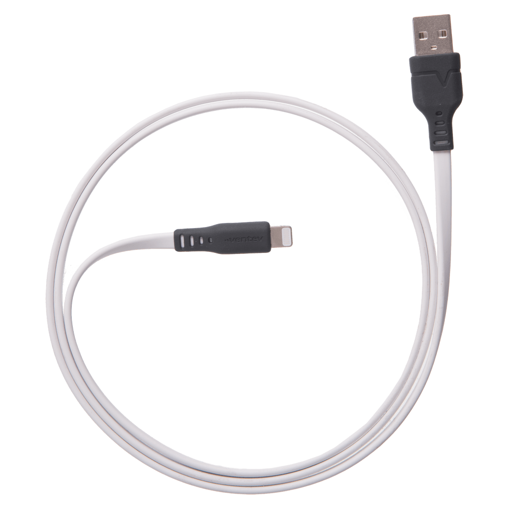 Ventev Flat USB A to Apple Lightning High Speed Tangle-Free Cable 3.3ft