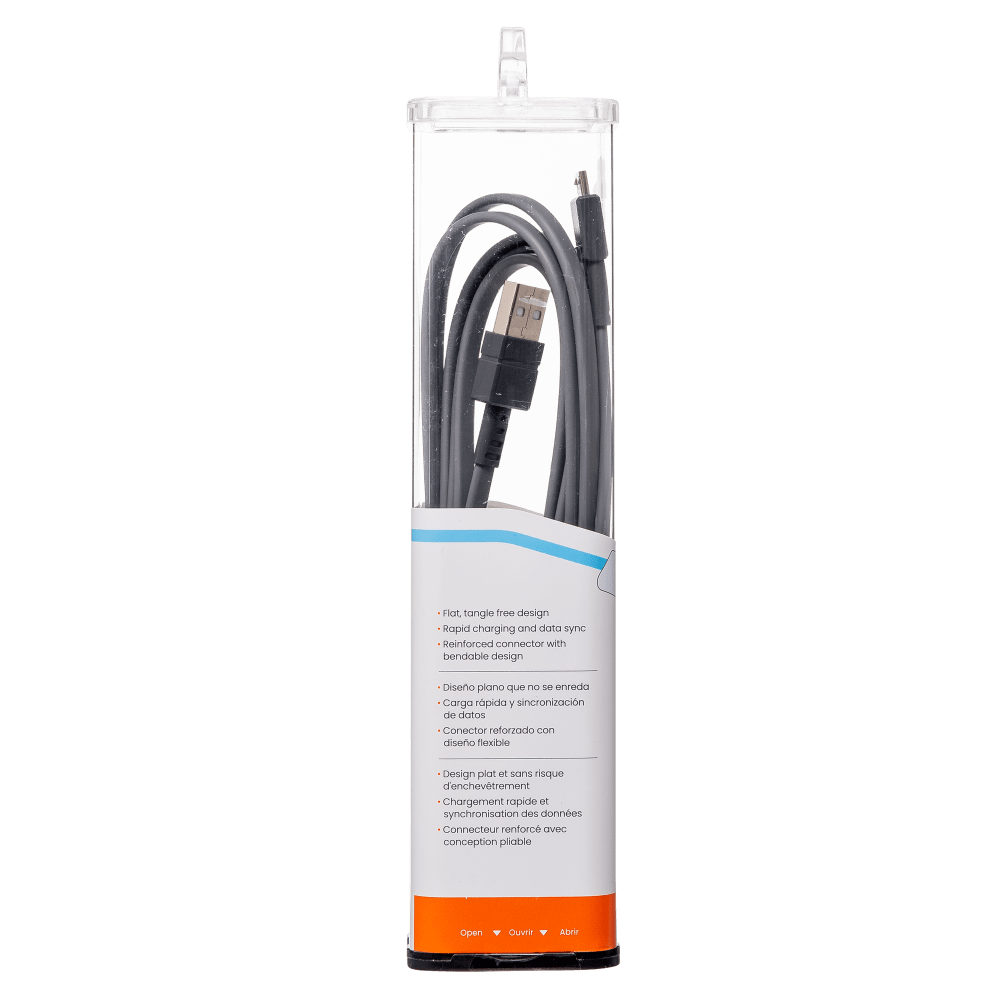 Ventev Chargesync Flat USB A to Micro Cable 6ft