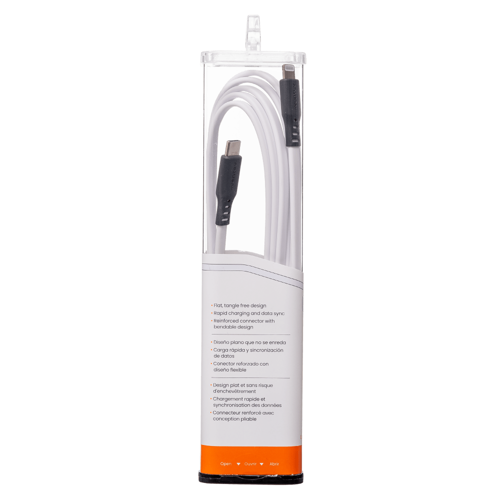 Ventev ChargeSync Flat USB C to Apple Lightning Cable 6ft