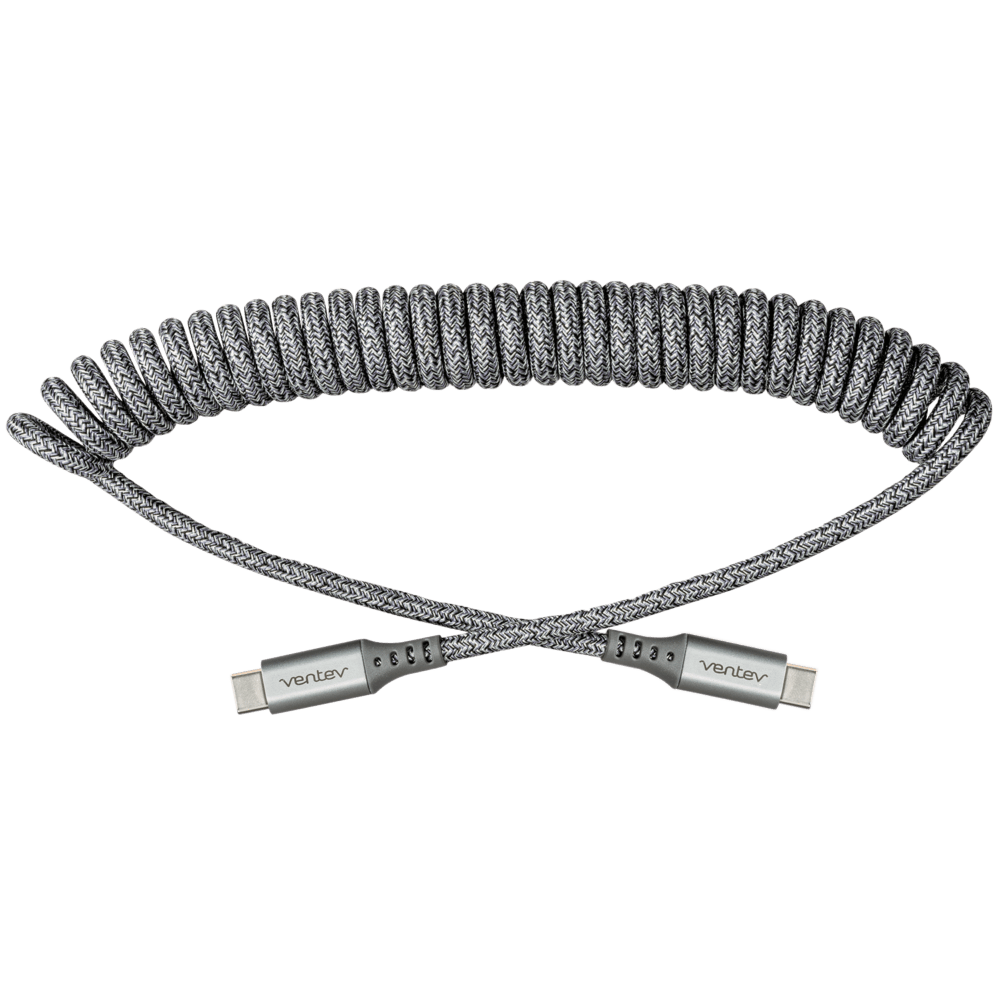 Ventev Chargesync Helix Coiled USB C to USB Type C Cable 3ft