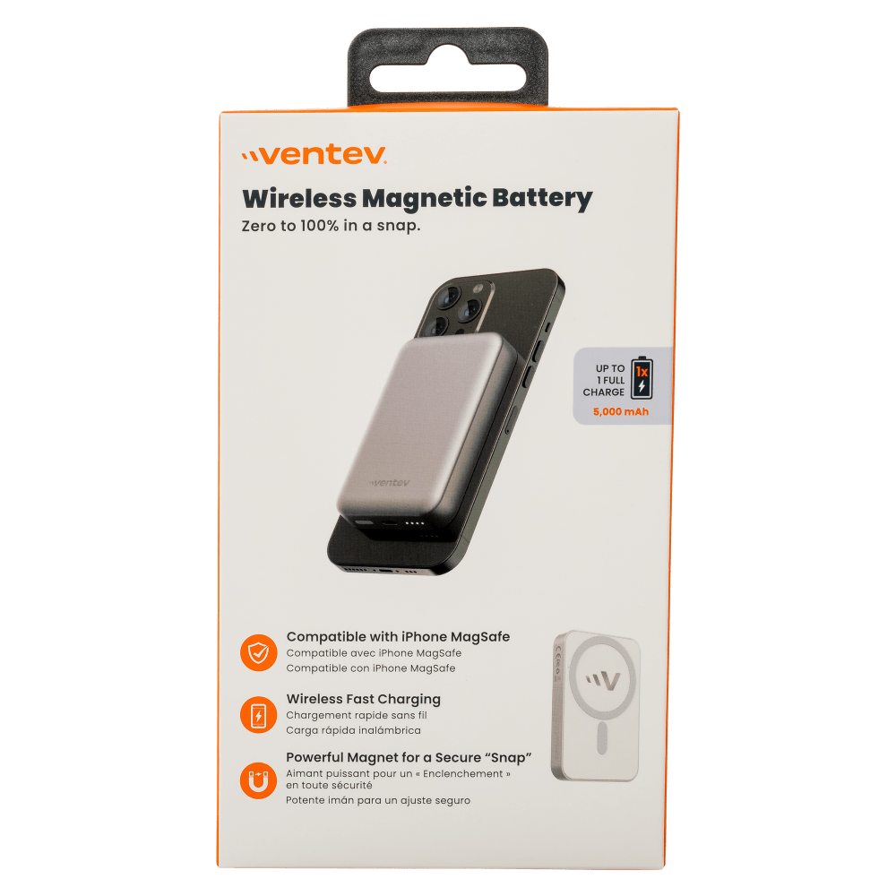 Ventev Portable Magnetic Battery 5,000 mAh