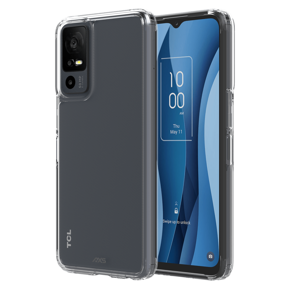 AXS ULTRA CLEAR Case and ARMOR Glass Screen Protector for TCL 40 XE 5G